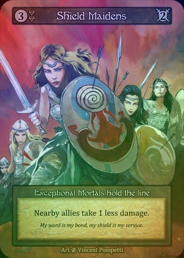 【FOIL】[Earth] Shield Maidens [beta-Exceptional]